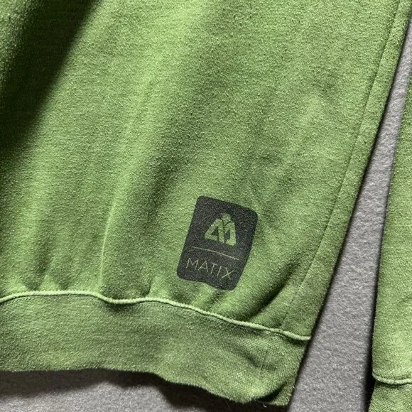 Matix Hooded Sweatshirt Green Mens Size S - Picture 5 of 8